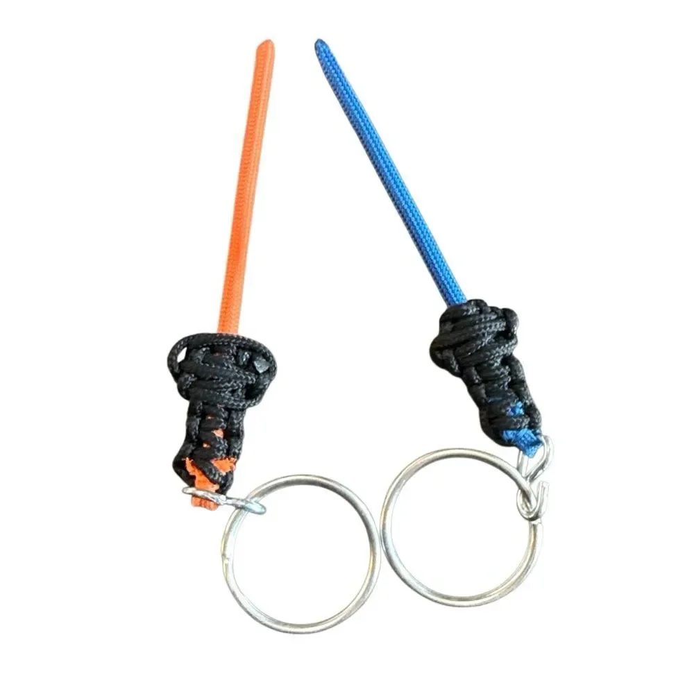 Handmade set of 2 Jedi lightsaber Paracord Keychains